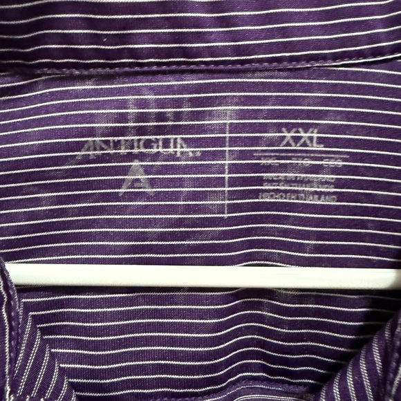Mens LSU Stripe Purple Polo Size XXL Louisiana State University Tigers - Picture 3 of 3
